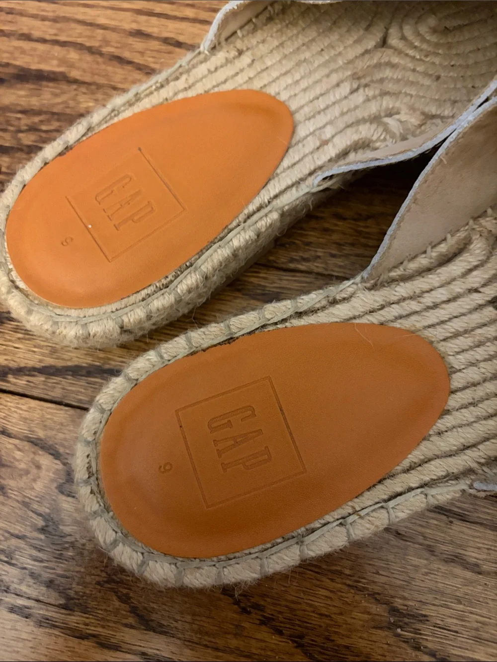 GAP Leopard Print Espadrille Slide Sandals in Tan and Black
